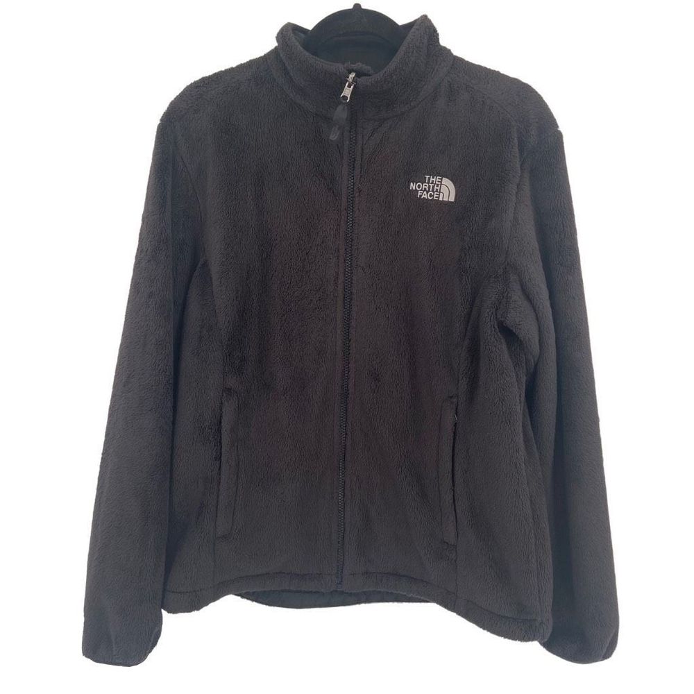 The North Face Women’s Full Zip Fleece Jacket Black Large - Picture 1 of 8
